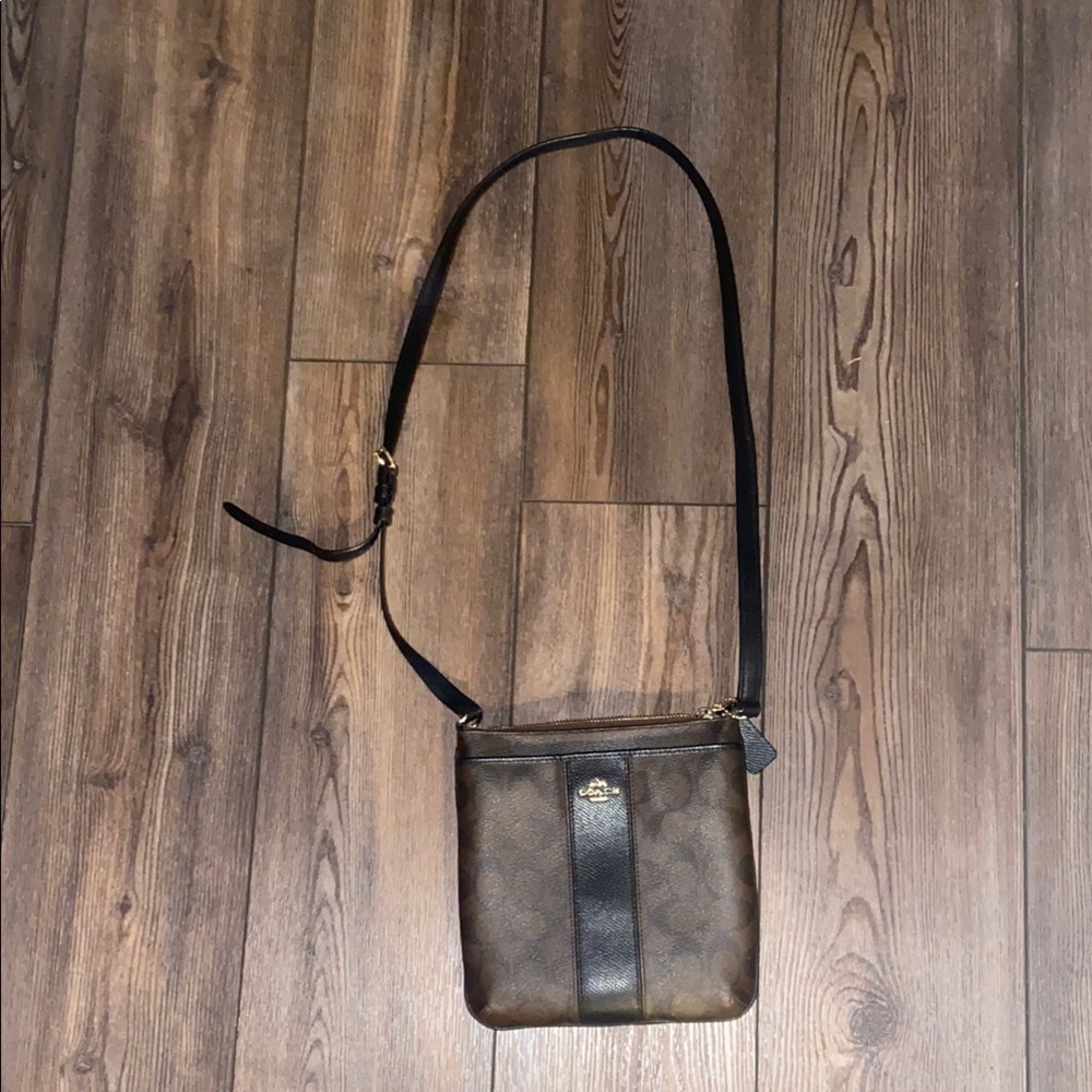 Coach Brown and Black Satchel Bag